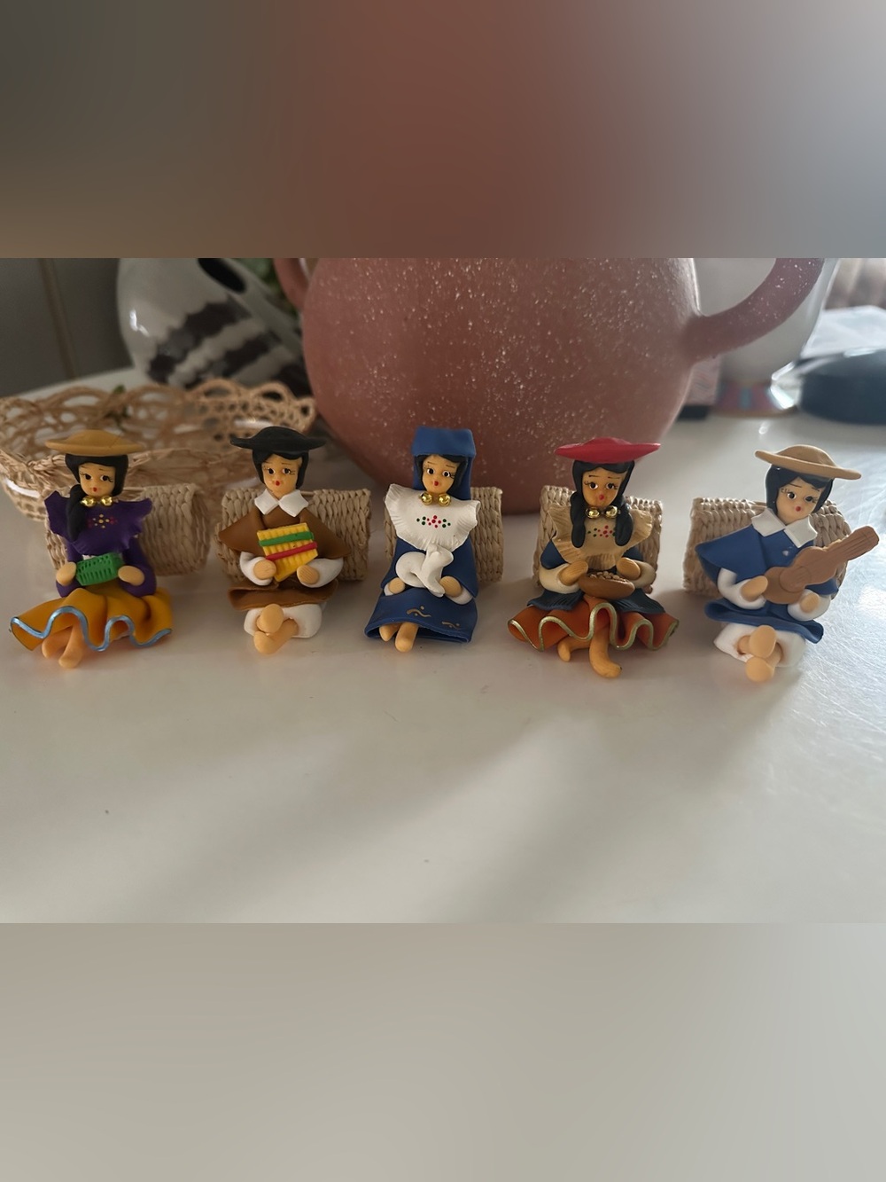 Handcrafted Clay Andean Folk Napkin Holders